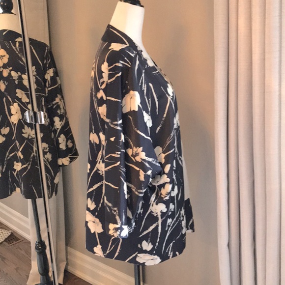 🌸Floral Satin Print Jacket - Picture 11 of 12